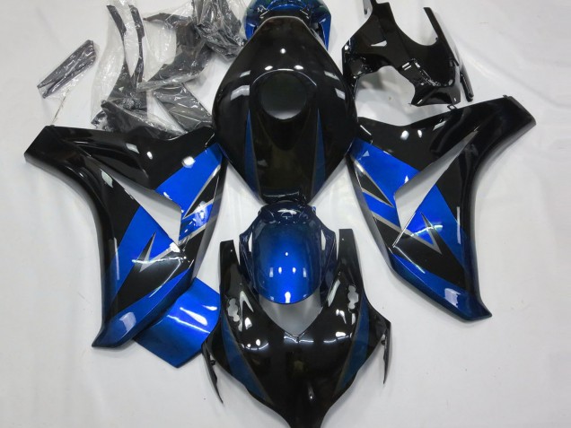 Billige Honda CBR1000RR Motorrad Verkleidung 2008-2011 - Blau Glanzendes Schwarz