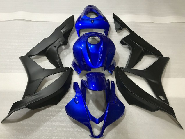 Billige Honda CBR600RR Motorrad Verkleidung Kit 2007-2008 - Blau Matt Schwarz