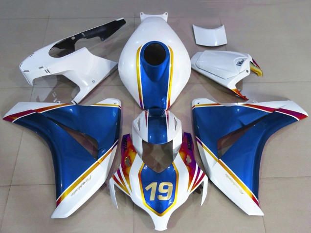 Billige Honda CBR1000RR Motorrad Verkleidung 2008-2011 - Weiss Blau Gelb Rot 19