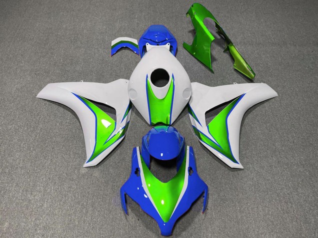 Billige Honda CBR1000RR Motorrad Verkleidung 2008-2011 - Weiss Grun Blau
