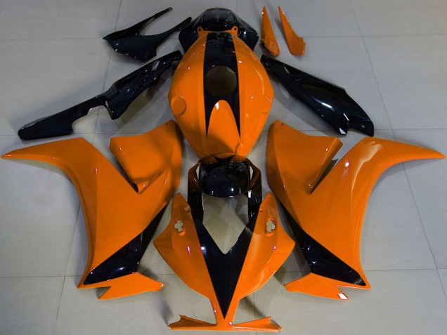 Billige Honda CBR1000RR Motorrad Verkleidung 2012-2016 - Orange Glanzendes Schwarz