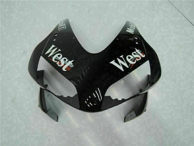Billige Honda CBR600RR Motorrad Verkleidung 2003-2004 - Glanzendes Schwarz Weiss West Mobil