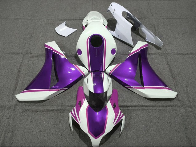 Billige Honda CBR1000RR Motorrad Verkleidung 2008-2011 - Weiss Glanzendes Lila Rosa