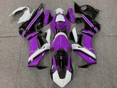 Billige Honda CBR1000RR Motorrad Verkleidung 2017-2023 - Weiss Lila Glanzendes Schwarz