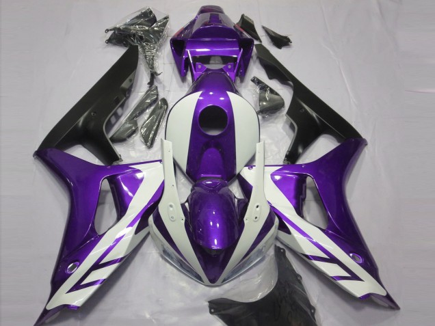 Billige Honda CBR1000RR Motorrad Verkleidung 2006-2007 - Lila Weiss Matt Schwarz