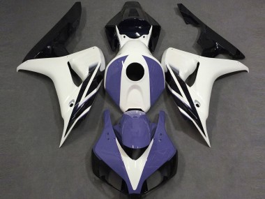 Billige Honda CBR1000RR Motorrad Verkleidung 2006-2007 - Weiss Blau Glanzendes Schwarz