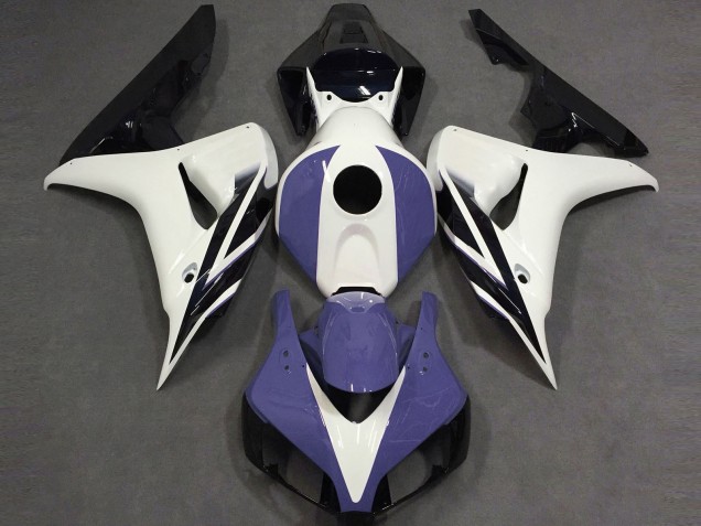 Billige Honda CBR1000RR Motorrad Verkleidung 2006-2007 - Weiss Blau Glanzendes Schwarz