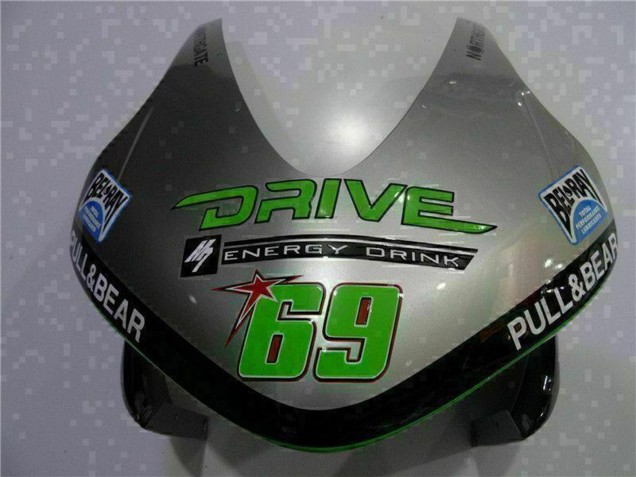 Billige Honda CBR600RR Motorrad Verkleidung 2003-2004 - Silber Grun Glanzendes Schwarz