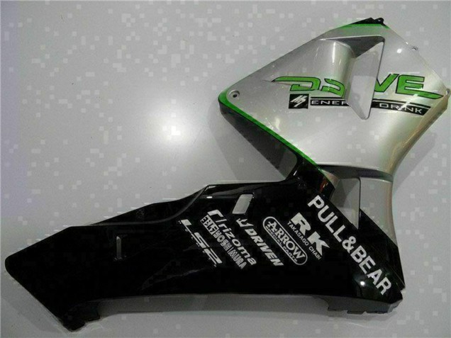 Billige Honda CBR600RR Motorrad Verkleidung 2003-2004 - Silber Grun Glanzendes Schwarz