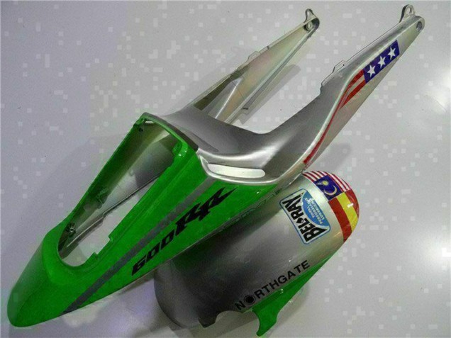Billige Honda CBR600RR Motorrad Verkleidung 2003-2004 - Silber Grun Glanzendes Schwarz