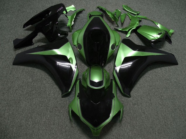 Billige Honda CBR1000RR Motorrad Verkleidung 2008-2011 - Grun Glanzendes Schwarz Massgeschneidert