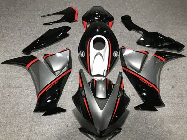 Billige Honda CBR1000RR Motorrad Verkleidung 2012-2016 - Gunmetal Grau Glanzendes Schwarz Rot