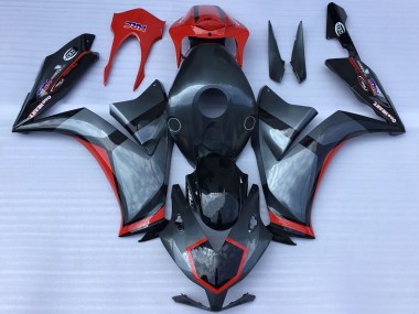 Billige Honda CBR1000RR Motorrad Verkleidung 2012-2016 - Grau Rot Glanzendes Schwarz Rennen Stil