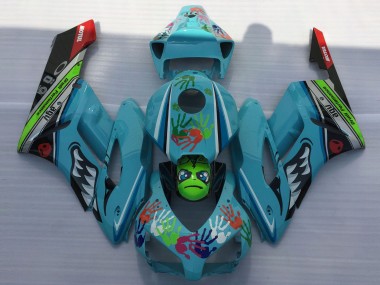 Billige Honda CBR1000RR Motorrad Verkleidung 2004-2005 - Blau Grun Schwarz Rot Hai