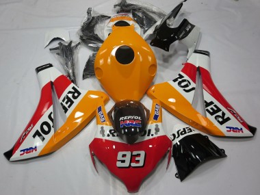 Billige Honda CBR1000RR Motorrad Verkleidung 2008-2011 - Orange Weiss Rot Glanzendes Schwarz Repsol 93