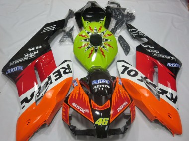 Billige Honda CBR1000RR Motorrad Verkleidung 2004-2005 - Limetten Grun Orange Weiss Rot Glanzendes Schwarz Rossi Repsol