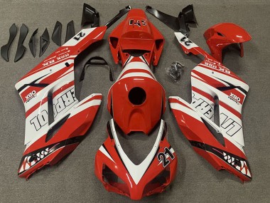 Billige Honda CBR1000RR Motorrad Verkleidung 2004-2005 - Weiss Rot Liverpool 21