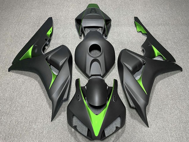 Billige Honda CBR1000RR Motorrad Verkleidung 2006-2007 - Matt Schwarz Grun