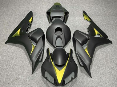 Billige Honda CBR1000RR Motorrad Verkleidung 2006-2007 - Matt Schwarz Gelb
