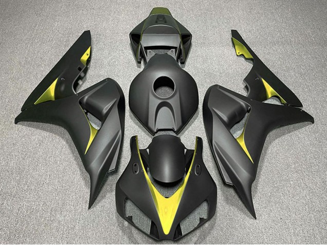 Billige Honda CBR1000RR Motorrad Verkleidung 2006-2007 - Matt Schwarz Gelb