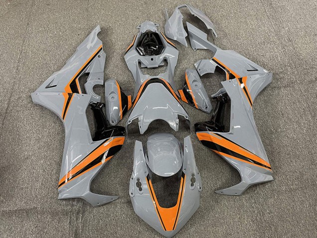 Billige Honda CBR1000RR Motorrad Verkleidung 2017-2023 - Nardo Grau mit Orange Streifen