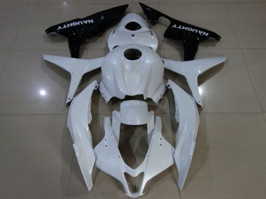 Billige Honda CBR600RR Motorrad Verkleidung 2007-2008 - Weiss Glanzendes Schwarz