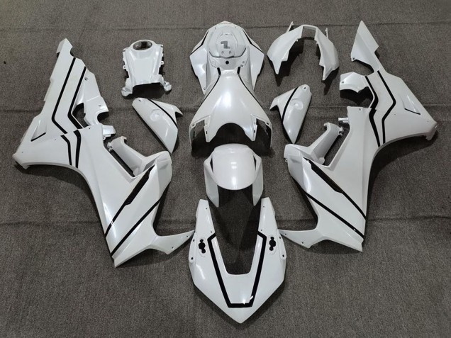Billige Honda CBR1000RR Motorrad Verkleidung 2017-2023 - Perl Weiss Schwarz Linie