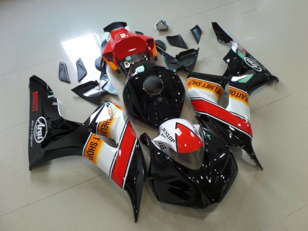 Billige Honda CBR1000RR Motorrad Verkleidung 2006-2007 - Orange Weiss Rot Glanzendes Schwarz Pirelli Rennen