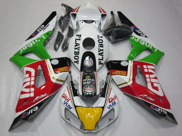 Billige Honda CBR1000RR Motorrad Verkleidung 2006-2007 - Weiss Rot Grun Gelb Schwarz Givi PlayBoy