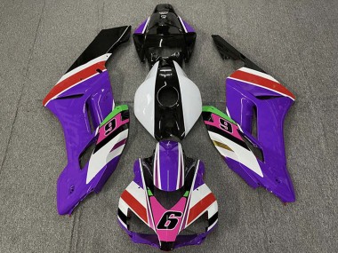 Billige Honda CBR1000RR Motorrad Verkleidung 2004-2005 - Lila Weiss Rot Rosa Glanzendes Schwarz 6