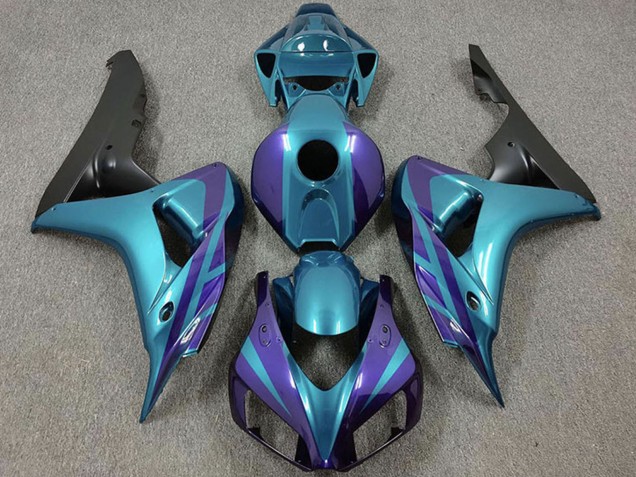Billige Honda CBR1000RR Motorrad Verkleidung 2006-2007 - Lila Emerald Matt Schwarz