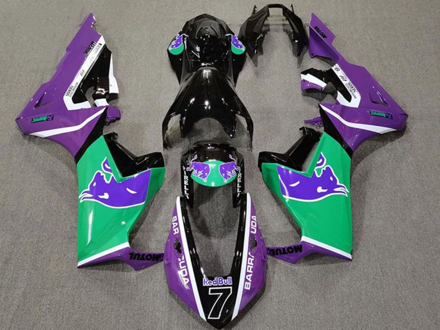 Billige Honda CBR1000RR Motorrad Verkleidung 2017-2024 - Lila Grun Glanzendes Schwarz Red Bull