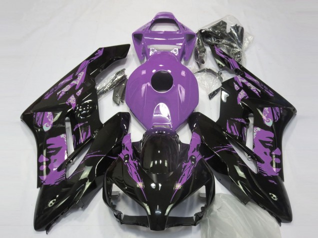 Billige Honda CBR1000RR Motorrad Verkleidung 2004-2005 - Hellviolett Glanzendes Schwarz Le Mis