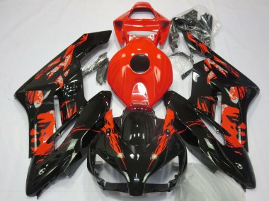 Billige Honda CBR1000RR Motorrad Verkleidung 2004-2005 - Rot Glanzendes Schwarz Le Mis