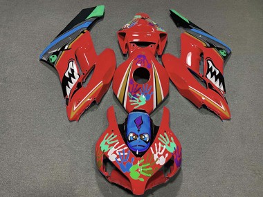 Billige Honda CBR1000RR Motorrad Verkleidung 2004-2005 - Rot Blau Grun Schwarz Hai