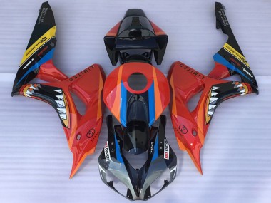 Billige Honda CBR1000RR Motorrad Verkleidung 2006-2007 - Rot Blau Gelb Glanzendes Schwarz Hai