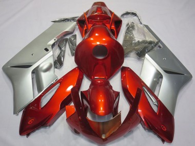 Billige Honda CBR1000RR Motorrad Verkleidung 2004-2005 - Silber Rot