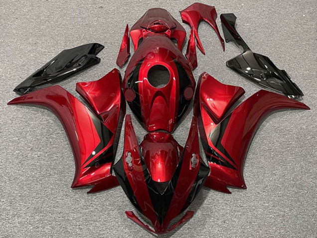 Billige Honda CBR1000RR Motorrad Verkleidung 2012-2016 - Rot Glanzendes Schwarz Stil