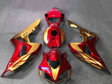 Billige Honda CBR1000RR Motorrad Verkleidung 2006-2007 - Gold Rot