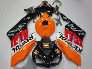 Billige Honda CBR1000RR Motorrad Verkleidung 2004-2005 - Orange Weiss Rot Glanzendes Schwarz Repsol