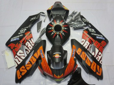Billige Honda CBR1000RR Motorrad Verkleidung 2004-2005 - Matt Schwarz Orange Rossi