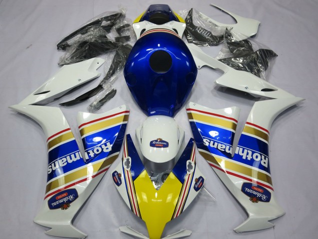Billige Honda CBR1000RR Motorrad Verkleidung 2012-2016 - Weiss Blau Gold Rothmans