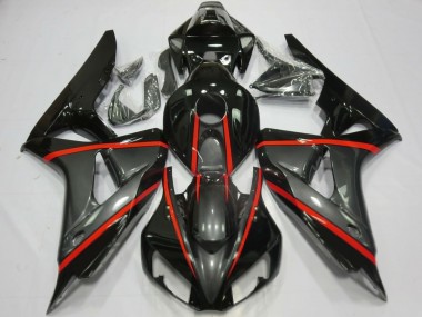 Billige Honda CBR1000RR Motorrad Verkleidung 2006-2007 - Glanzendes Schwarz Grau Rot