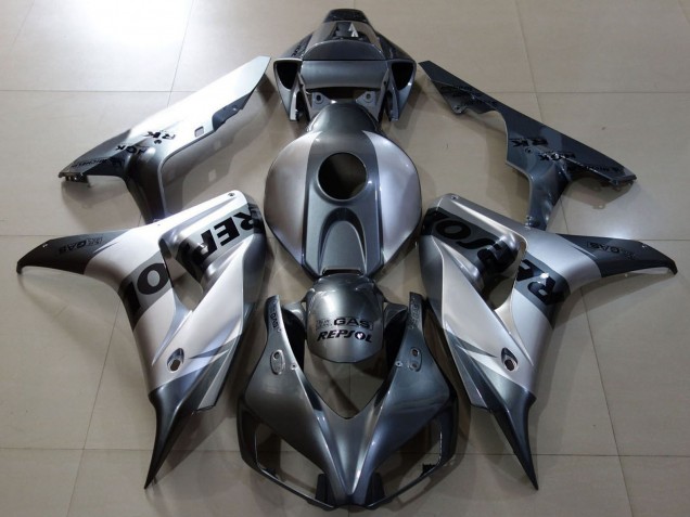 Billige Honda CBR1000RR Motorrad Verkleidung 2006-2007 - Silber Grau Schwarz Repsol