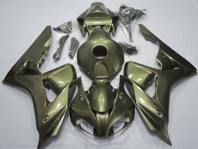 Billige Honda CBR1000RR Motorrad Verkleidung 2006-2007 - Olive Grun