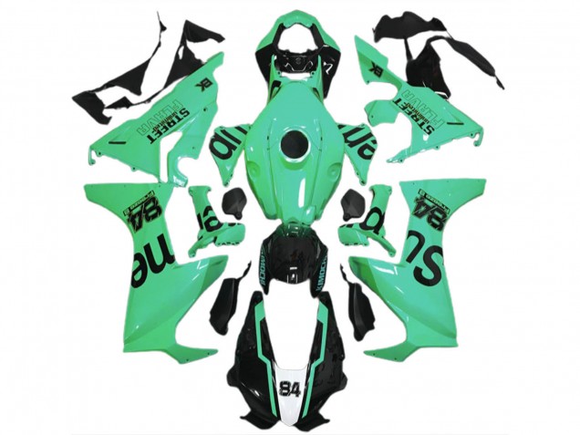 Billige Honda CBR1000RR Motorrad Verkleidung 2017-2024 - Special Grun Glanzendes Schwarz Street Flava
