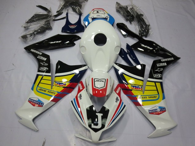 Billige Honda CBR1000RR Motorrad Verkleidung 2012-2016 - Weiss Gelb Glanzendes Schwarz