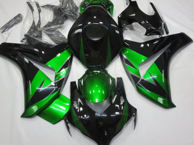 Billige Honda CBR1000RR Motorrad Verkleidung 2008-2011 - Grun Glanzendes Schwarz
