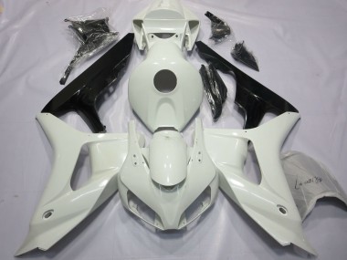 Billige Honda CBR1000RR Motorrad Verkleidung 2006-2007 - Weiss Glanzendes Schwarz