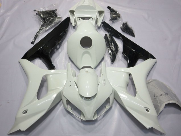 Billige Honda CBR1000RR Motorrad Verkleidung 2006-2007 - Weiss Glanzendes Schwarz